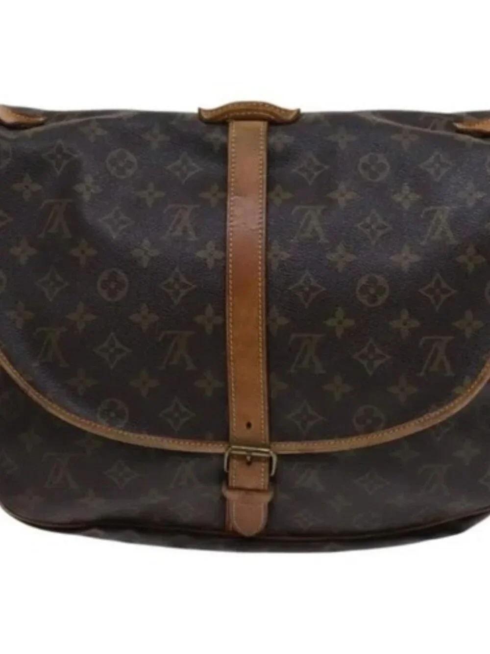 LOUIS VUITTON Monogram Saumur 35 Shoulder Bag M42254 LV Auth ep8253